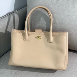 Chanel Beige Caviar Executive Tote GHW